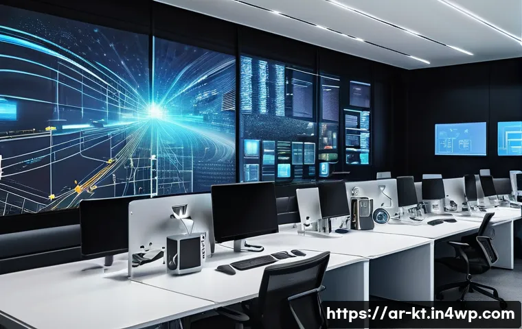 기술 통합 설계의 효율성 분석 - **Seamless Digital Transformation and Collaborative Workforce:**
    "A vibrant, wide-angle shot of ...